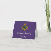 Freemason Masonic Freemason Geburtstag Dankeskarte (Vorderseite)