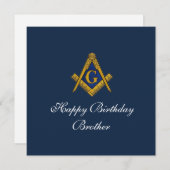 Freemason Masonic Freemason Geburtstag Einladung (Vorne/Hinten)