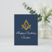 Freemason Masonic Freemason Geburtstag Postkarte (Stehend Vorderseite)