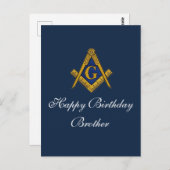 Freemason Masonic Freemason Geburtstag Postkarte (Vorne/Hinten)