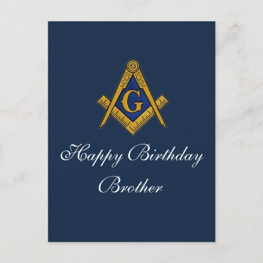 Freemason Masonic Freemason Geburtstag Postkarte (Vorderseite)