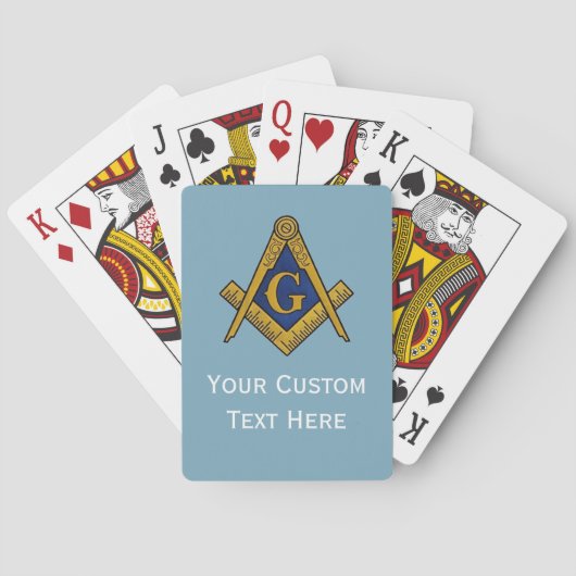 Freemason Masonic Gifts Square and Compass Navy Spielkarten (Rückseite)
