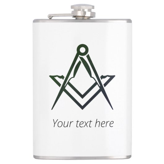 Freemason Masonic Gifts Square Freimaurerei Flachmann (Vorderseite)