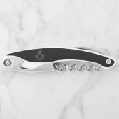 Freemason Masonic Gifts Square und Compass Black Kellnermesser (Vorderseite)