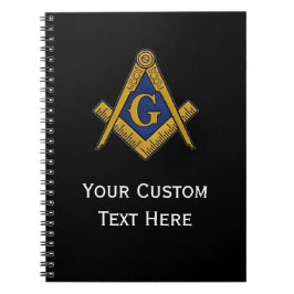 Freemason Masonic Gifts Square und Compass Black Notizblock