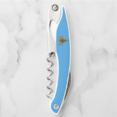 Freemason Masonic Gifts Square und Compass Blue Kellnermesser (Vorderseite)