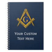 Freemason Masonic Gifts Square und Compass Blue Notizblock (Vorderseite)
