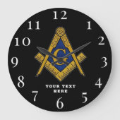 Freemason Masonic Lodge Mauerwerk Große Wanduhr (Vorderseite)