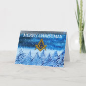 Freemason Masonic Mason Freemason Weihnachten Dankeskarte (Vorderseite)