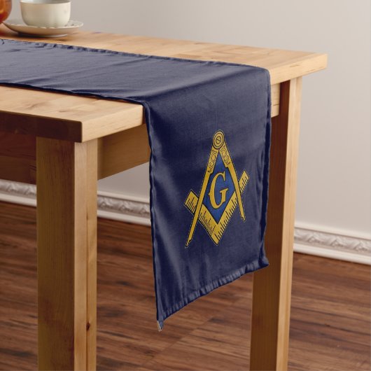 Freemason Masonic Masonry Square und Compass Großer Tischläufer (Beispiel)