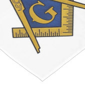 Freemason Masonic Masonry Square und Compass Großer Tischläufer (Ecke)