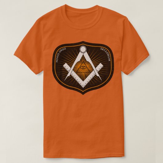 Freemason Masonic Member Square Compass T-Shirt (Design vorne)