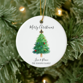 Freemason Masonic Pine Merry Christmas Tree  Keramik Ornament