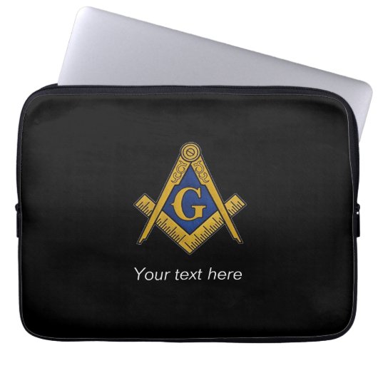 Freemason Masonic Square Compass Laptopschutzhülle (Vorderseite)