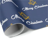Freemason Masonic Square Freemasonry Christmas  Geschenkpapier (Rolleneckpunkt)