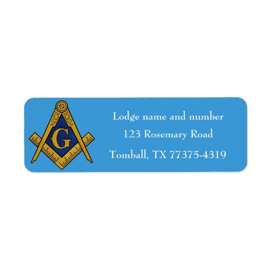 Freemason Masonic Square und Compass Blue (Vorne)