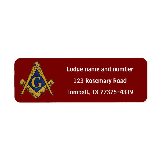 Freemason Masonic Square und Compass Burgundy (Vorne)