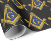 Freemason Masonic Square und Compass Freemasonry W Geschenkpapier (Rolleneckpunkt)