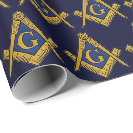 Freemason Masonic Square und Compass Freemasonry W Geschenkpapier (Rolleneckpunkt)