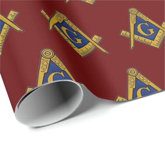 Freemason Masonic Square und Compass Freimaurerei Geschenkpapier (Rolleneckpunkt)