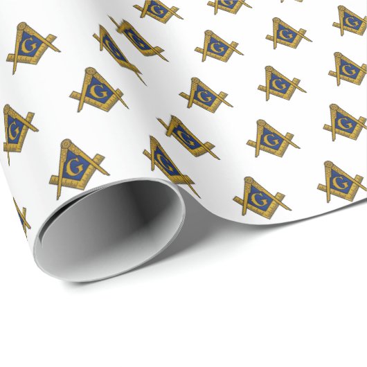 Freemason Masonic Square und Compass Freimaurerei Geschenkpapier (Rolleneckpunkt)