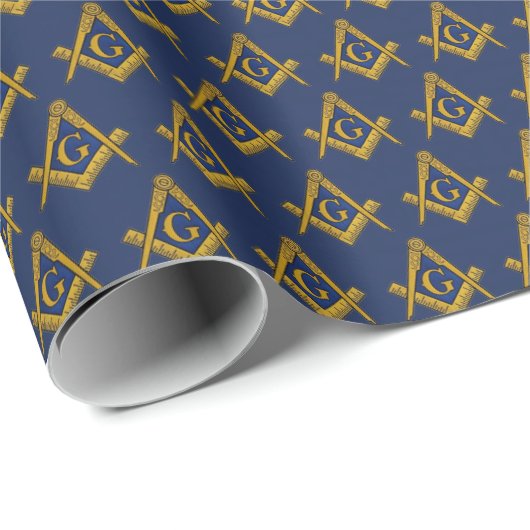 Freemason Masonic Square und Compass Freimaurerei Geschenkpapier (Rolleneckpunkt)