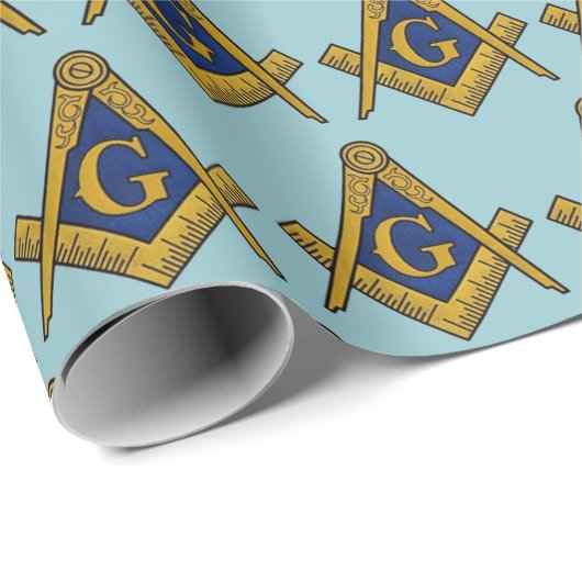 Freemason Masonic Square und Compass Freimaurerei Geschenkpapier (Rolleneckpunkt)