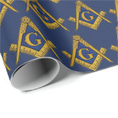 Freemason Masonic Square und Compass Freimaurerei Geschenkpapier (Rolleneckpunkt)