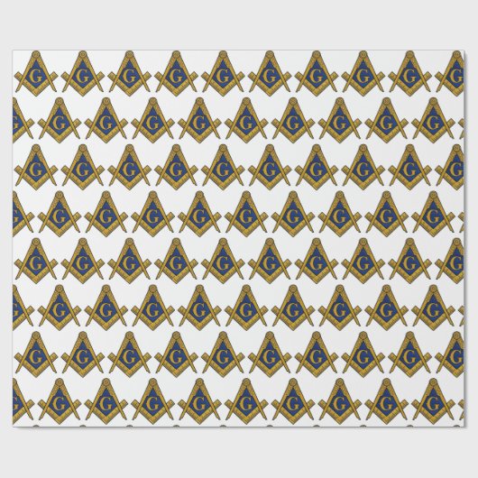 Freemason Masonic Square und Compass Freimaurerei Geschenkpapier (Flach)