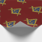 Freemason Masonic Square und Compass Freimaurerei Geschenkpapier (Ecke)