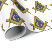 Freemason Masonic Square und Compass Freimaurerei Geschenkpapier (Rolleneckpunkt)