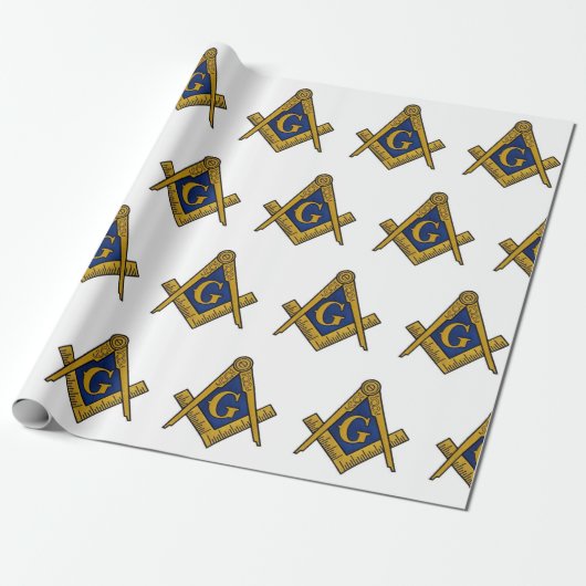 Freemason Masonic Square und Compass Freimaurerei Geschenkpapier (Ungerollt)