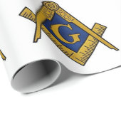 Freemason Masonic Square und Compass Freimaurerei Geschenkpapier (Rolleneckpunkt)