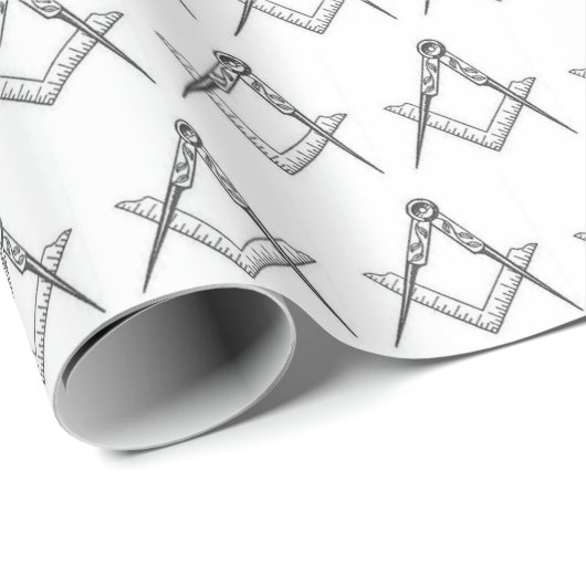 Freemason Masonic Square und Compass Freimaurerei Geschenkpapier (Rolleneckpunkt)