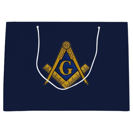 Freemason Masonic Square und Compass Freimaurerei Große Geschenktüte (Vorderseite)