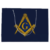 Freemason Masonic Square und Compass Freimaurerei Große Geschenktüte (Rückseite)