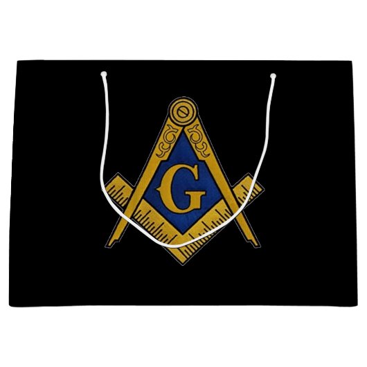Freemason Masonic Square und Compass Freimaurerei Große Geschenktüte (Vorderseite)