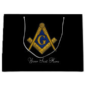 Freemason Masonic Square und Compass Freimaurerei Große Geschenktüte (Vorderseite)