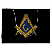 Freemason Masonic Square und Compass Freimaurerei Große Geschenktüte (Rückseite)