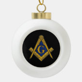 Freemason Masonic Square und Compass Freimaurerei Keramik Kugel-Ornament (Vorderseite)