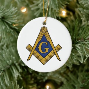 Freemason Masonic Square und Compass Freimaurerei Keramik Ornament