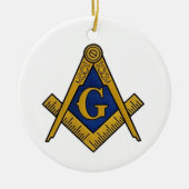 Freemason Masonic Square und Compass Freimaurerei Keramik Ornament (Vorne)