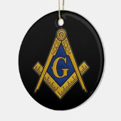 Freemason Masonic Square und Compass Freimaurerei Keramik Ornament (Links)