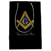 Freemason Masonic Square und Compass Freimaurerei Mittlere Geschenktüte (Vorderseite)