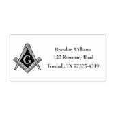 Freemason Masonic Square und Compass Gummistempel (Prägung)