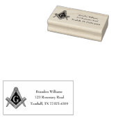 Freemason Masonic Square und Compass Gummistempel (Stempel)