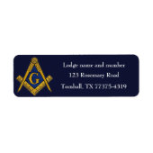Freemason Masonic Square und Compass Navy Blue (Vorne)
