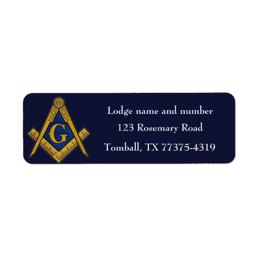 Freemason Masonic Square und Compass Navy Blue (Vorne)