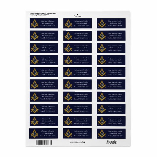 Freemason Masonic Square und Compass Navy Blue (Vorne)