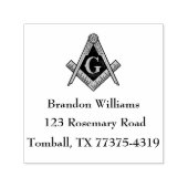 Freemason Masonic Square und Compass Permastempel (Design)